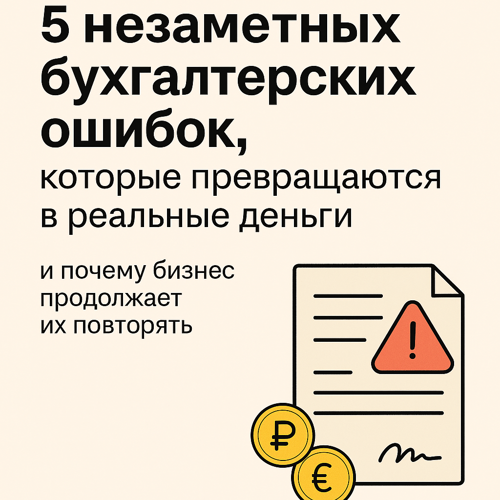 5 незаметных бухгалтерских ошибок, которые превращаются в реальные деньги